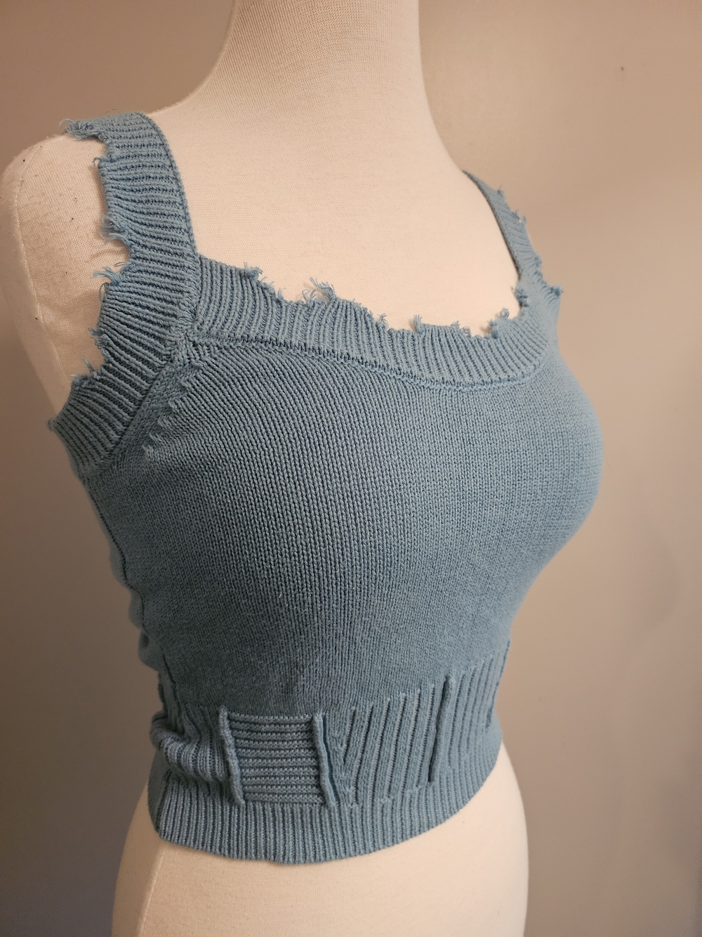 Forever 21 Light Blue Knit Tank Top
